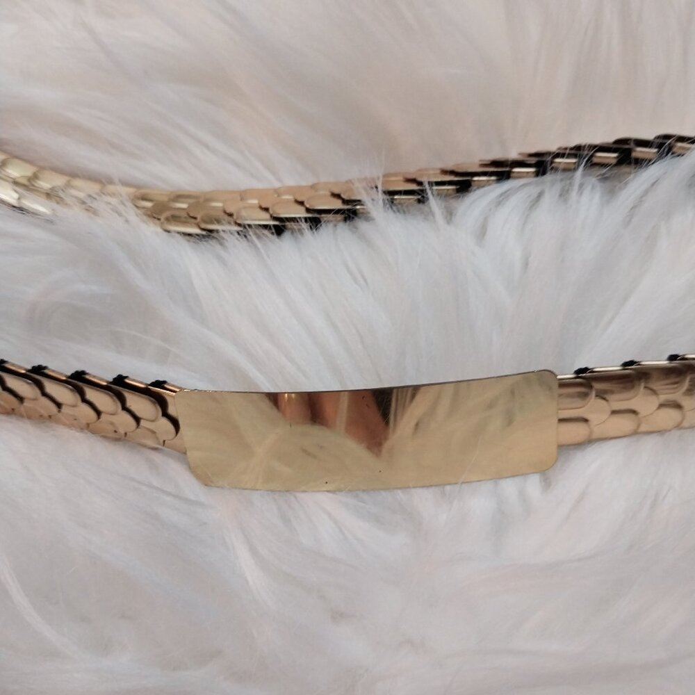 3772 Small Vintage Gold Tone Stretch Belt.